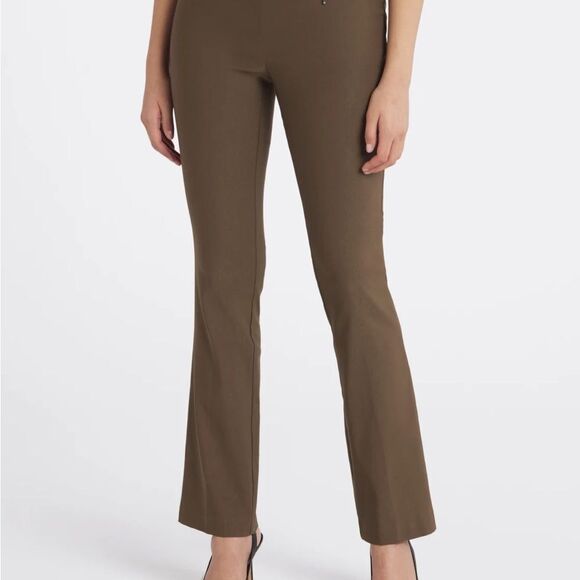 Violets and roses Ruthy Solid Zipper Bootcut Pant brown sz 8 nwt - Picture 1 of 7